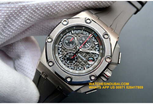AUDEMARS PIGUET ROYAL OAK OFF SHORE DARK GREY DIAL WITH GREY RUBBER STRAP SUPER CLONE 1:1 WATCH