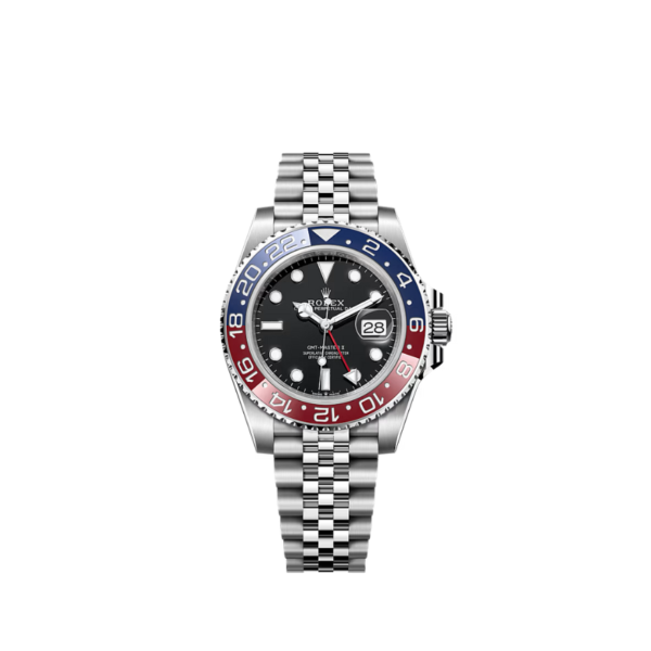 ROLEX GMT MASTER 2 PEPSI WATCH OYSTERSTEEL JUBILEE BRACELET BLACK DIAL SWISS ETA MACHINE SUPER MASTER WATCH