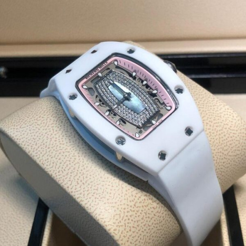 Richard Mille white dial with rose gold  womens watch