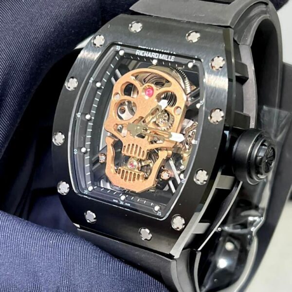 Richard Mille RM52 Skull working tourbillon Black super clone 1:1 watch