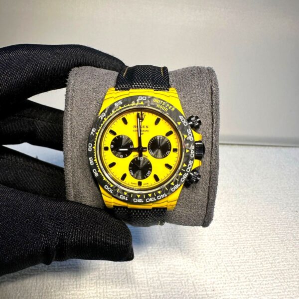 ROLEX DAYTONA DIW Yellow with black CARBON EDITION SUPER CLONE WATCH