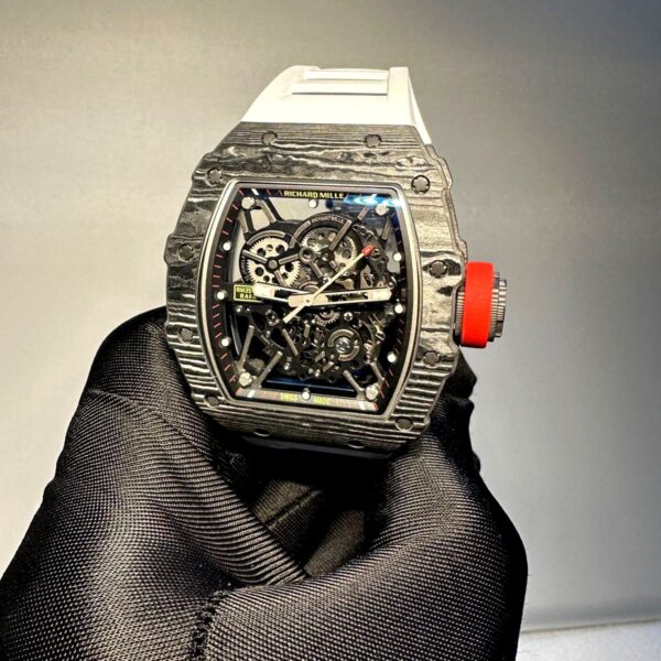 Richard Mille RM 35-02 Black watch with white rubber strap super clone 1:1 watches in Dubai