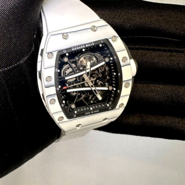 Richard Mille, RM 61-01, Skeleton Dial white Carbon with white strap super clone watch